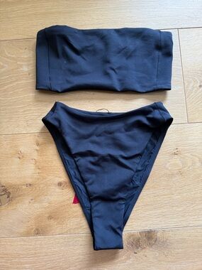 Left On Friday Black Bandeau Bikini Set